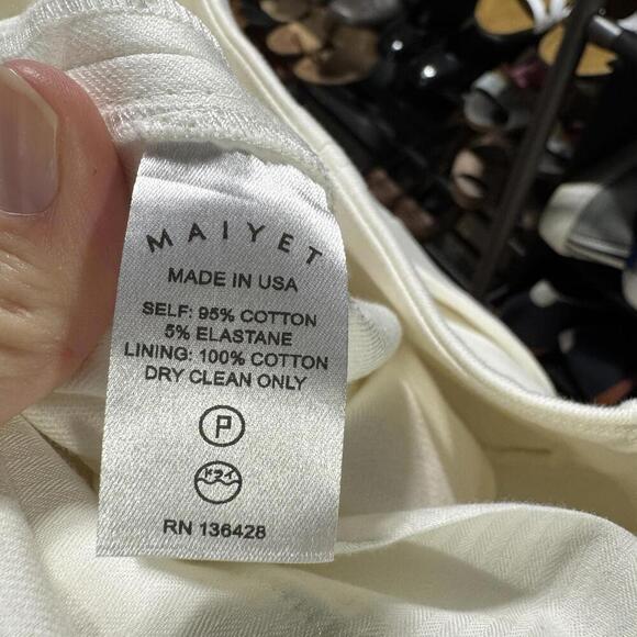 Maiyet pants 0 white high rise flare retro 70s minimalist festival beachy - Picture 4 of 5